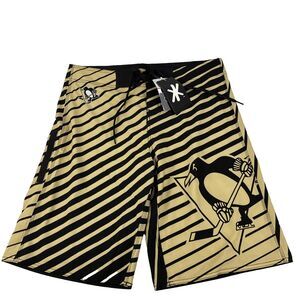 New Mens Klew Pittsburgh Penguins NHL Board Shorts Swim Trunks Size 34 NWT